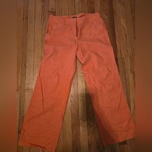J. crew linen pants, vintage 2005, orange